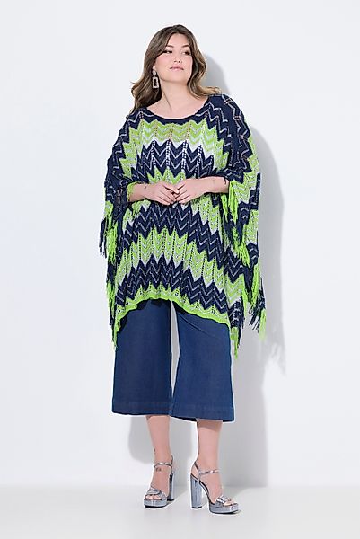 MIAMODA Pullunder Poncho oversized Zackenstrick mit günstig online kaufen