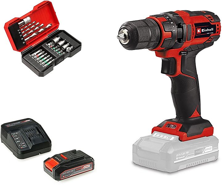 Einhell Akku-Bohrschrauber TC-CD 18/35 Li, max. 550 U/min, (Set), Power X-C günstig online kaufen