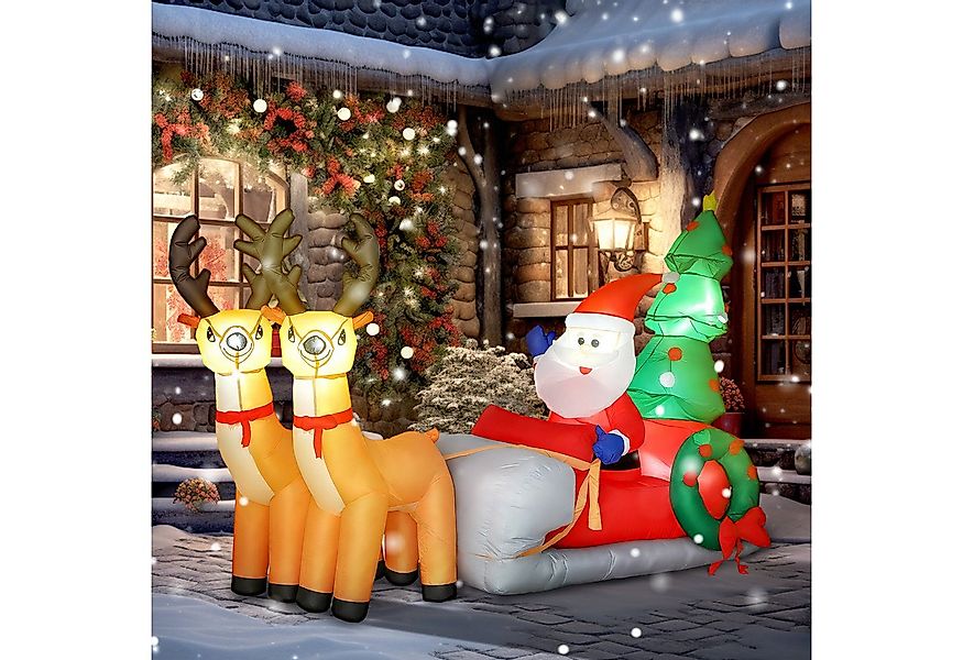 Outsunny Weihnachtsfigur Polyesterstoff (Weihnachtsdekoration, 1 St., Weihn günstig online kaufen