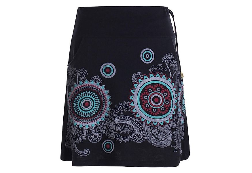 Vishes Minirock Kurzer Baumwoll-Rock Taschen-Rock Mini-Rock große Mandalas günstig online kaufen