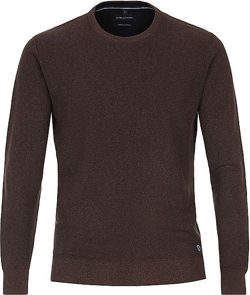 Casa Moda Pullover O-Halsausschnitt Melange Gelb - Größe XL günstig online kaufen