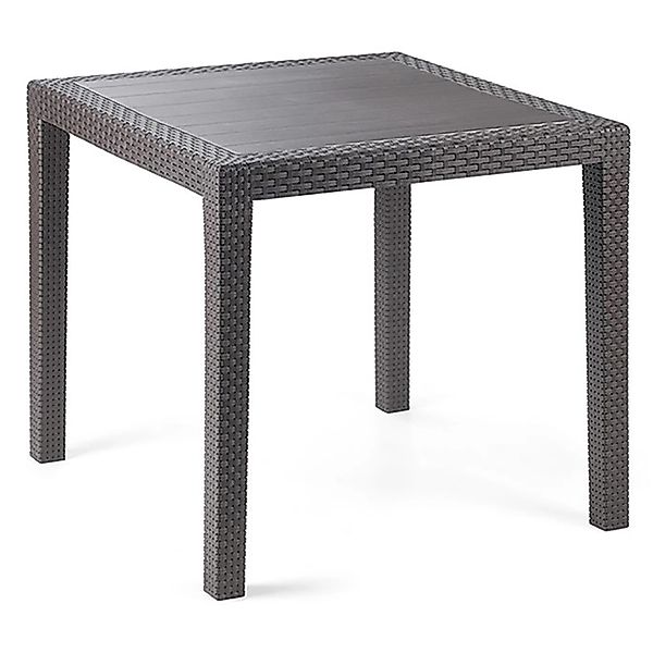 Mojawo Bistrotisch Kunststoff 79x79cm King ANTHRAZIT ECKIG Balkontisch Gart günstig online kaufen