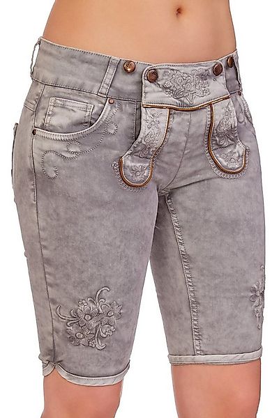 Hangowear Trachtenjeans Trachtenjeans Damen - OVIDA Bermuda - rot, hellgrau günstig online kaufen