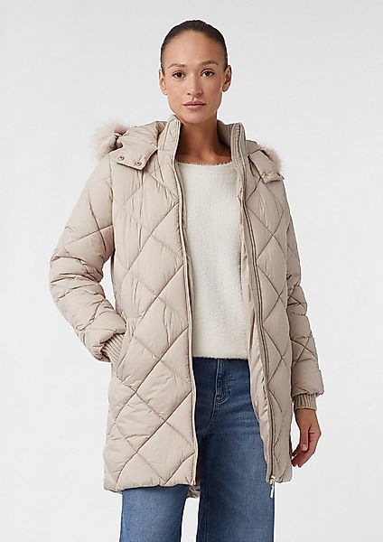 comma Wintermantel Outdoor-Mantel Steppmantel mit abnehmbarem Fellbesatz günstig online kaufen