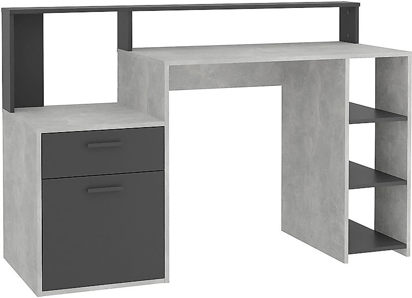 FMD Regal-Schreibtisch "Bolton", Schreibtisch mit Stauraum und Ablage, offe günstig online kaufen