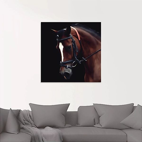 Artland Glasbild "Dressur Pferd", Haustiere, (1 St.) günstig online kaufen