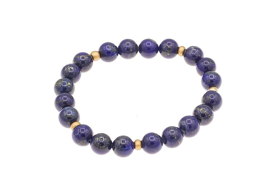 Bella Carina Perlenarmband Armband Lapislazuli Perlen mit goldfarbenen Glas günstig online kaufen