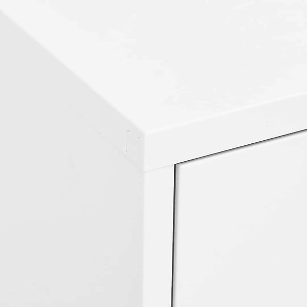vidaXL Kleiderschrank Lagerschrank Weiß 80x35x101,5 cm Stahl günstig online kaufen