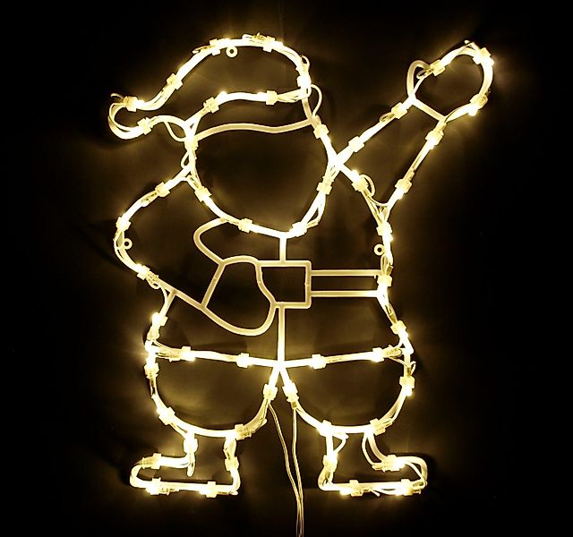 DEGAMO Beleuchtetes Fensterbild WEIHNACHTSMANN, 42x37cm, 50 LED weiss, Netz günstig online kaufen