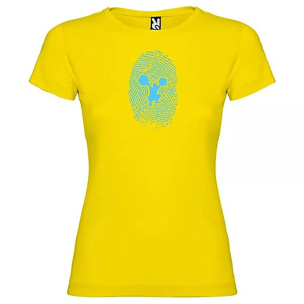 Kruskis Fitness Fingerprint Kurzärmeliges T-shirt 2XL Yellow günstig online kaufen