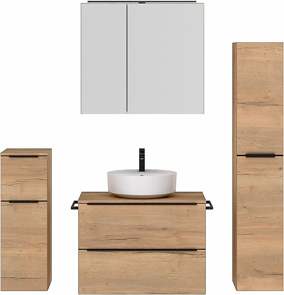 nobilia® Badmöbel-Set »Alvene«, (4 St., vormontiert, mit Soft-Close), inkl. günstig online kaufen