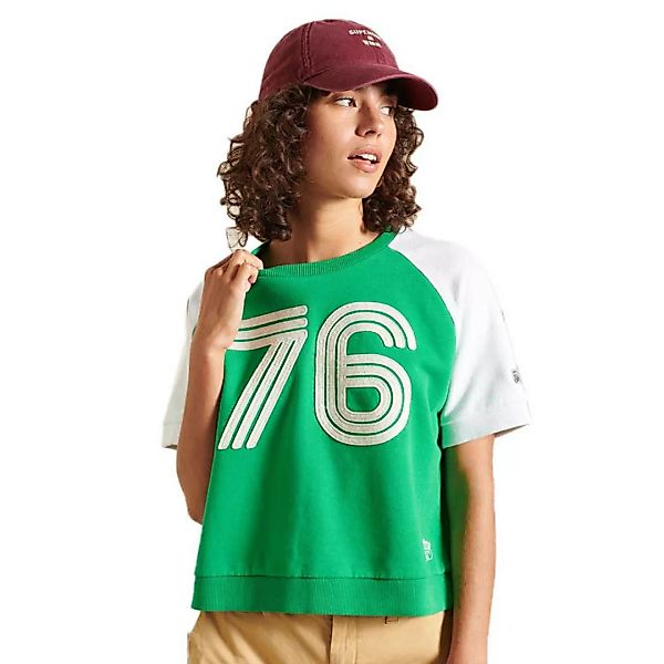 Superdry Collegiate Colourblock Kurzarm T-shirt S Drop Kick Green günstig online kaufen