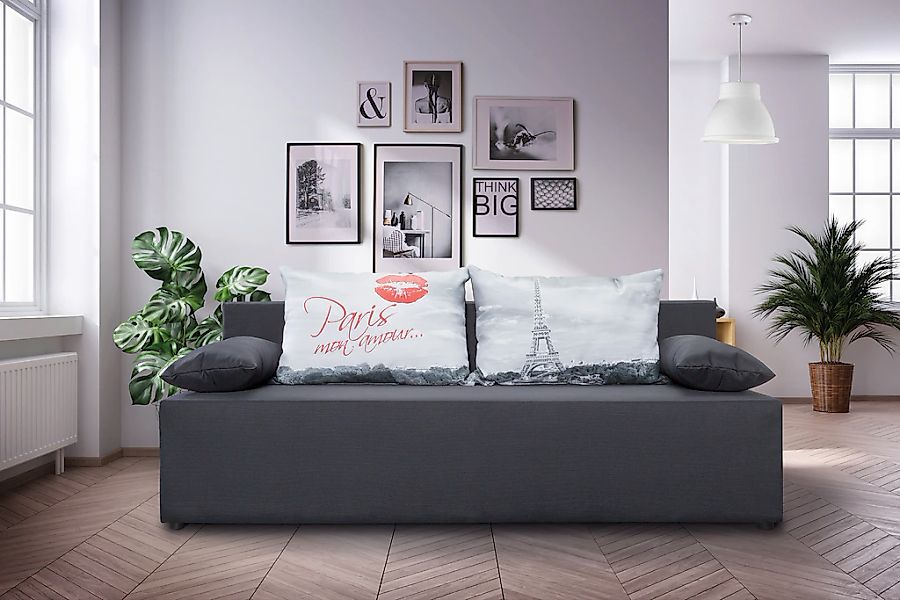 exxpo - sofa fashion 3-Sitzer "Tabou Paris Schlafsofa mit Stauraum" mit Sch günstig online kaufen