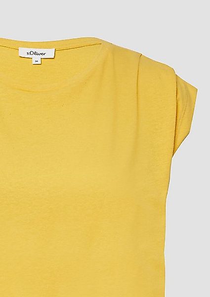s.Oliver Shirttop Verkürztes T-Shirt mit Faltendetails günstig online kaufen