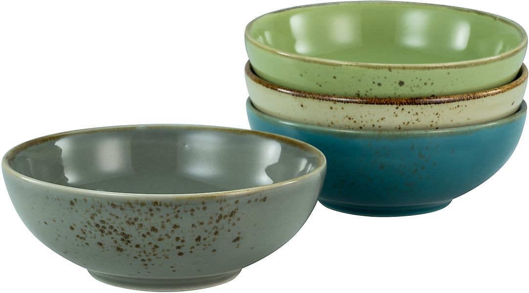 CreaTable Schale »NATURE COLLECTION«, 4 tlg., aus Steinzeug, Salatschale, M günstig online kaufen