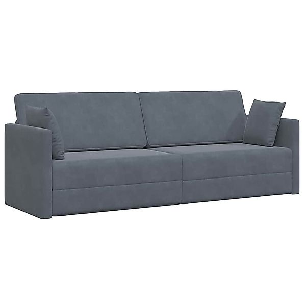 vidaXL Sofa Boden-Sofa-Bett Dunkelgrau 213 x günstig online kaufen