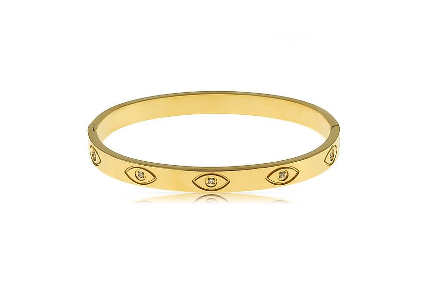 Made by Nami Armreif aus Gold mit Verzierungen aus Edelstahl Hypoallergen u günstig online kaufen