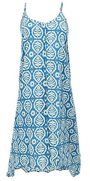 Guru-Shop Midikleid Luftiges Sommerkleid, Strandkleid - blau alternative Be günstig online kaufen