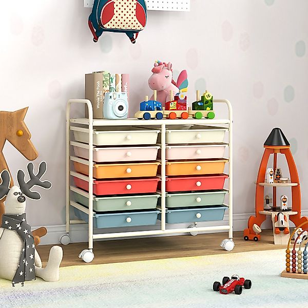 COSTWAY Rollcontainer, mit Schubladen Kunststoff, Rollwagen günstig online kaufen