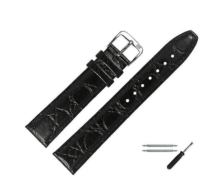 MARBURGER Uhrenarmband 20mm Leder Kroko (Caiman) Prägung günstig online kaufen