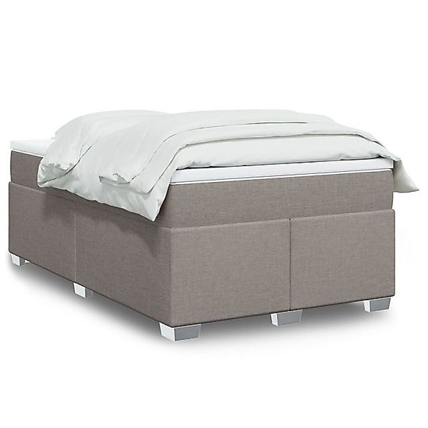 vidaXL Boxspringbett, Boxspringbett mit Matratze Taupe 120x190 cm Stoff günstig online kaufen