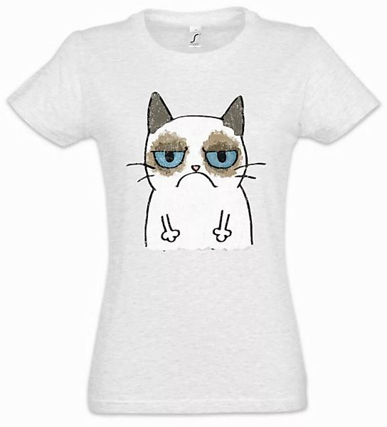 Urban Backwoods Print-Shirt Grumpy Cat II Damen T-Shirt Cats Katze Gatto Ga günstig online kaufen