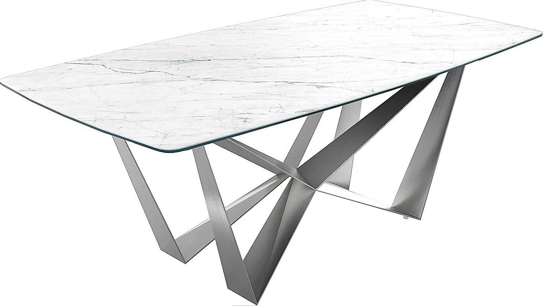 DELIFE Esstisch Edge, Bootsform 200x100cm Laminam® günstig online kaufen