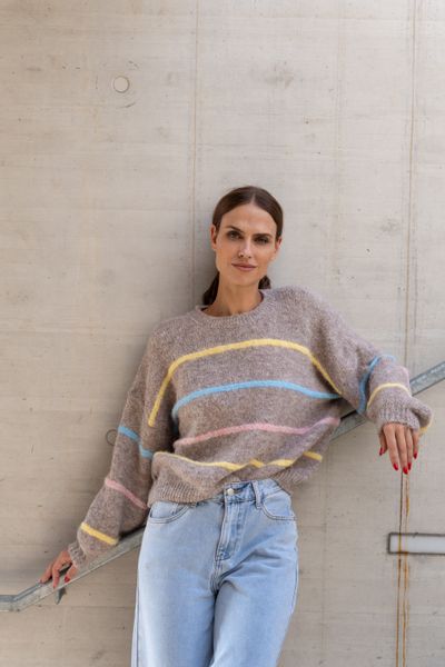 von Herzen Rundhalspullover Strickpullover mit bunten günstig online kaufen