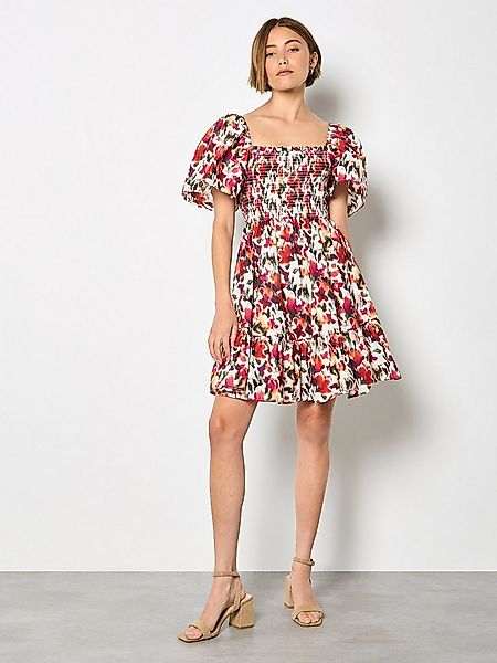 Apricot Minikleid Smokarbeit günstig online kaufen