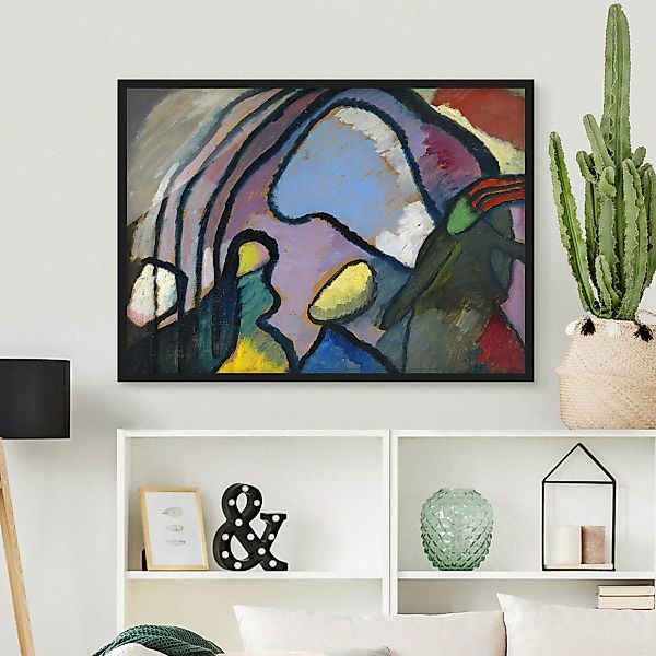 Bild mit Rahmen Kunstdruck - Querformat Wassily Kandinsky - Improvisation günstig online kaufen
