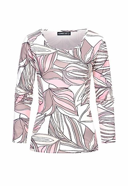 CLOUD 5IVE Longsleeve "CLOUD 5IVE Langarm Top mit Blätter Print" 1 Stk. günstig online kaufen