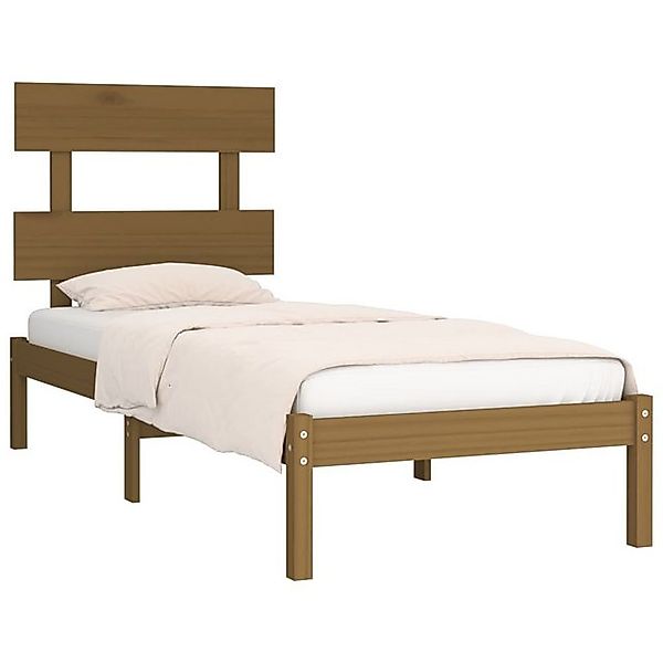 vidaXL Bett Massivholzbett Honigbraun 100x200 cm günstig online kaufen