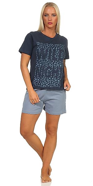 Moonline Schlafanzug Kurzer Damen Pyjama Schlafanzug günstig online kaufen