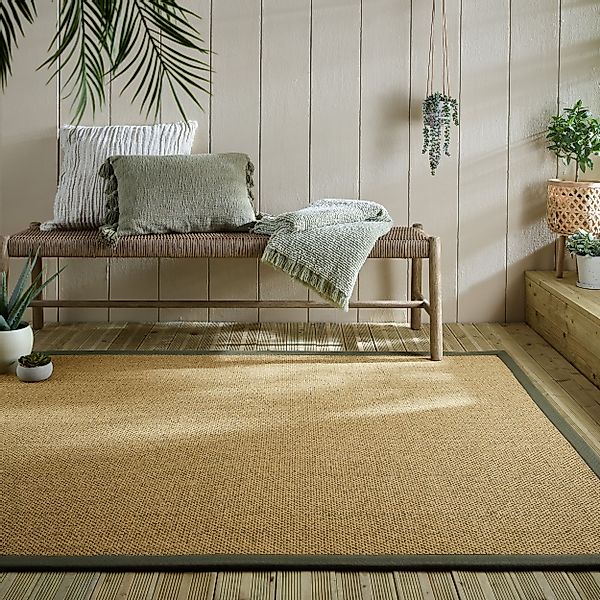 FLAIR RUGS Teppich »Sisal Look«, rechteckig, 6 mm Höhe, Sisal Look Border I günstig online kaufen
