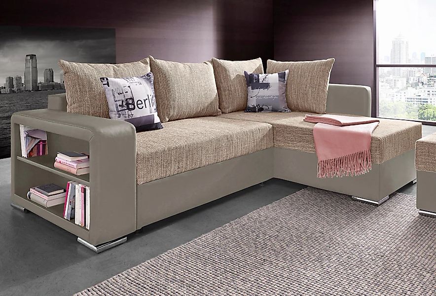 COLLECTION AB Ecksofa "John L-Form", mit Bettfunktion, Bettkasten und integ günstig online kaufen