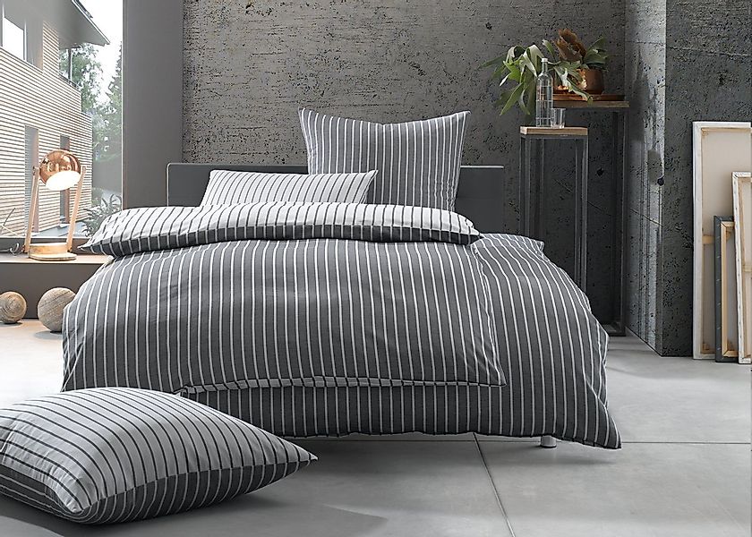 BETTWAESCHE-MIT-STIL Bettwäsche Mako Satin Damast Wende Bettwäsche Santiago günstig online kaufen