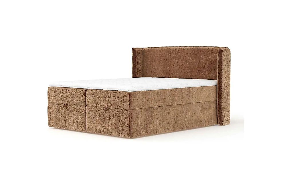 Boxspringbett mit Stauraum   ¦ orange ¦ Maße (cm): B: 218 H: 117 Betten > K günstig online kaufen