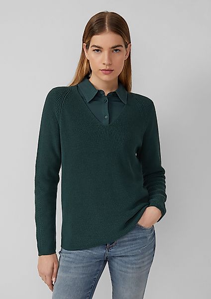 s.Oliver Strickpullover Strickpullover aus Baumwollmix mit günstig online kaufen