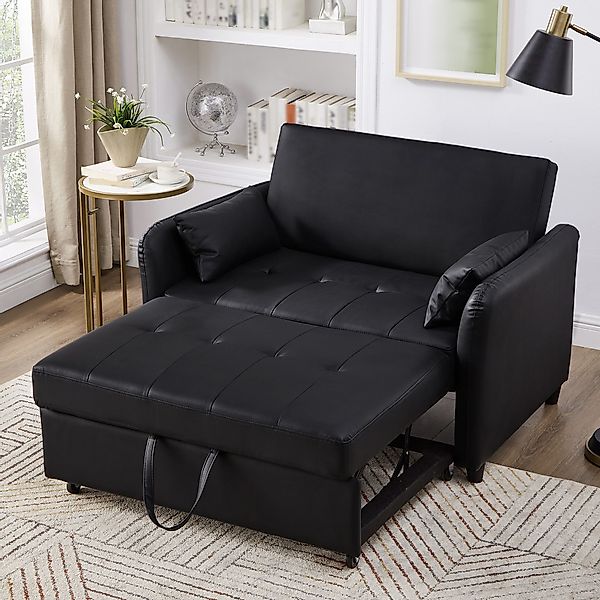 Merax Schlafsofa mit Schlaffunktion aus Kunstleder, günstig online kaufen