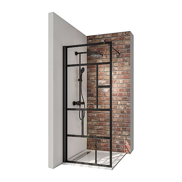 Schulte Walk-in-Dusche Black Style, 6 mm günstig online kaufen