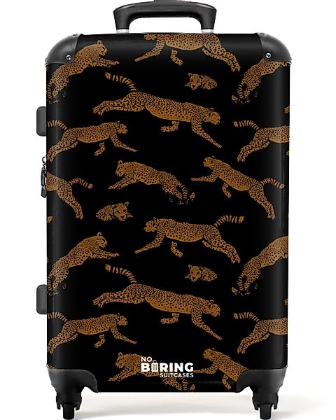 NoBoringSuitcases.com© Hartschalen-Trolley Schwarz mit Panthern 67 günstig online kaufen