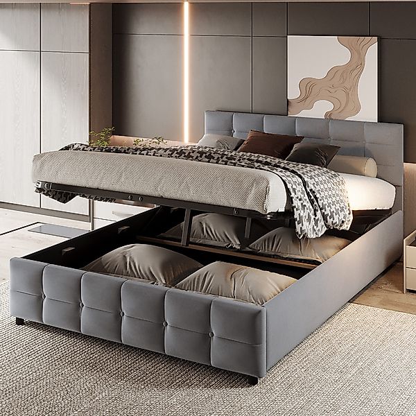 STILVORA Polsterbett 180x200 Bettgestell mit Matratze,Jugendbett günstig online kaufen