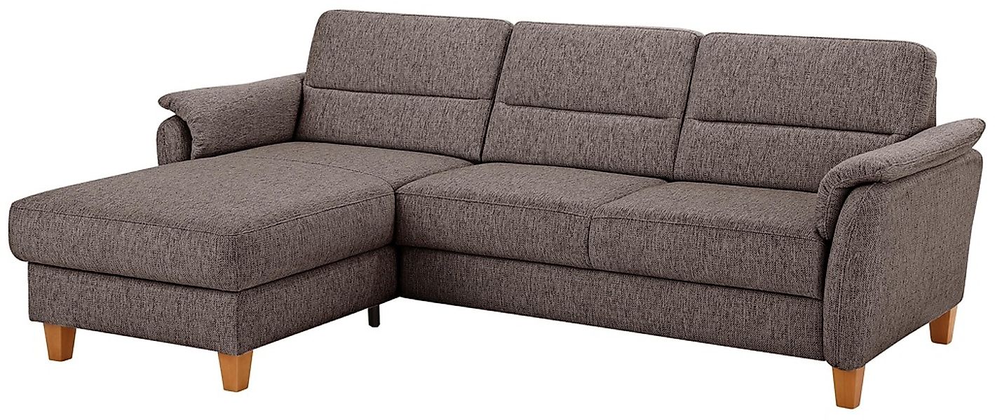 Home affaire Ecksofa "Palmera L-Form, B: 244 cm" optional Bettfunktion & Be günstig online kaufen