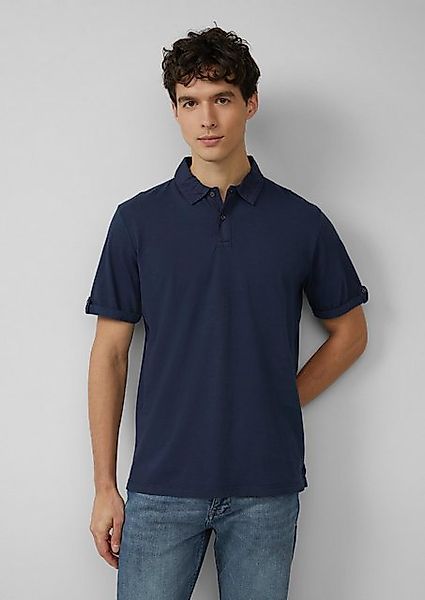 s.Oliver Kurzarmshirt Jersey-Poloshirt mit Ärmel-Detail Label-Patch günstig online kaufen