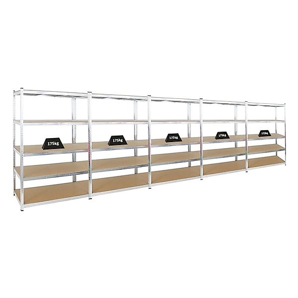 PROREGAL Mega Deal 5x Schwerlastregal Ragnar HxBxT 180 x 120 x 60 cm Fachla günstig online kaufen