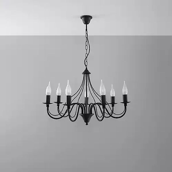 SOLLUX lighting Kronleuchter »MINERWA«, 7 flammig, Leuchtmittel E14   ohne günstig online kaufen