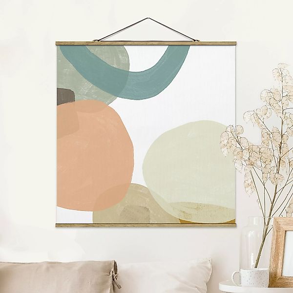Stoffbild Abstrakt mit Posterleisten - Quadrat Pailletten im Detail II günstig online kaufen