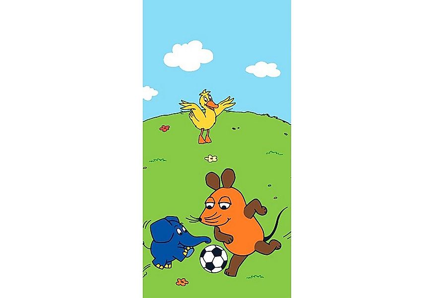 BERONAGE Strandtücher Die Sendung mit der Maus Badetuch Fußball 75x150 cm, günstig online kaufen
