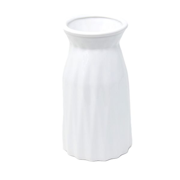 B&S Tischvase Vase Blumenvase Dekovase Rillen günstig online kaufen