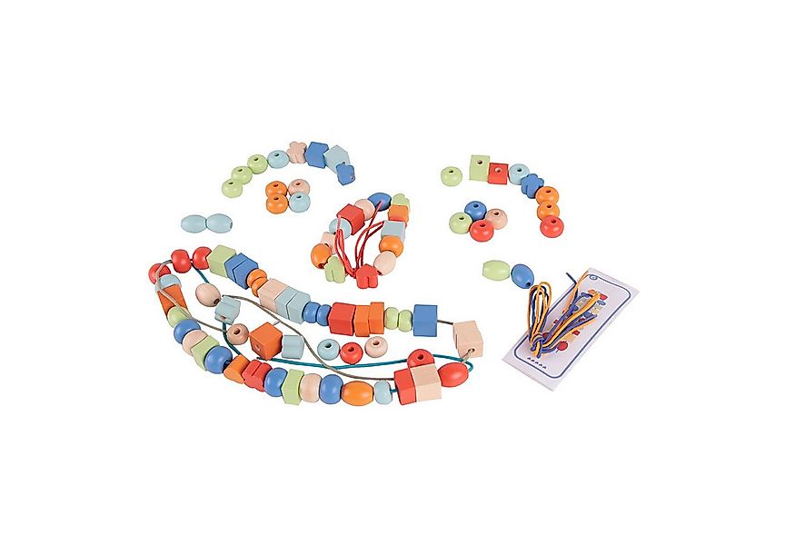 Classic World Lernspielzeug Classic World - Fädelkette Holzperlen - 30x20x2 günstig online kaufen